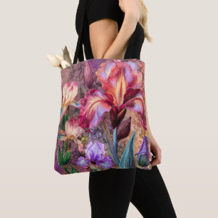 Sac fourre-tout aux iris colorés