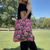 Sac fourre-tout aux oeillets roses