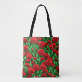 Sac fourre-tout aux œillets rouges (Devant)