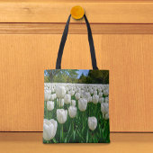 Sac fourre-tout aux tulipes blanches