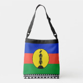 Sac fourre-tout avec bandoulière. Drapeau Kanaky (Dos)