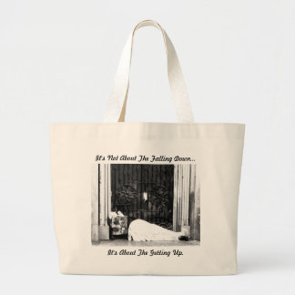 Sac fourre-tout avec citation inspirante.