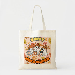 Sac fourre-tout avec de mignons fantômes et Happy 