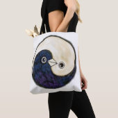 Sac fourre-tout avec des colombes de Yin Yang (De près)