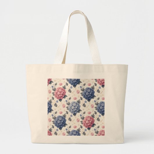 Sac fourre-tout avec design hydrangea (Devant)
