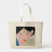 Sac fourre-tout avec illustration de fille coréenn (Dos)