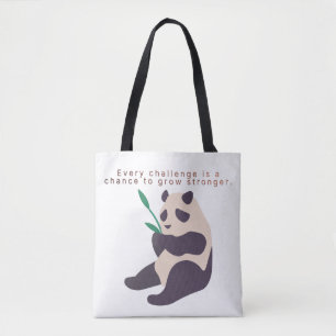 Sac fourre-tout avec illustration de panda inspira