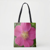 Sac fourre-tout avec image de rose rose vif (Devant)