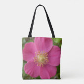 Sac fourre-tout avec image de rose rose vif (Dos)