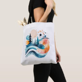 Sac fourre-tout avec image paysage (De près)