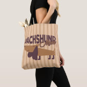 Sac fourre-tout avec impression de maman de teckel (De près)