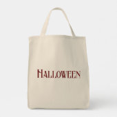 Sac fourre-tout avec impression de texte Halloween (Dos)