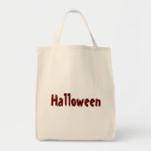 Sac fourre-tout avec impression de texte Halloween (Devant)