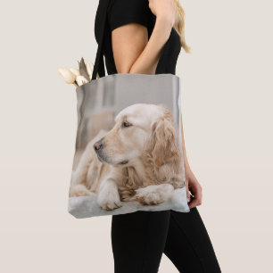 Sac fourre-tout avec le golden retriever