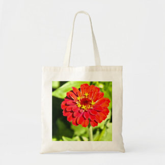 Sac fourre-tout avec le Zinnia rouge