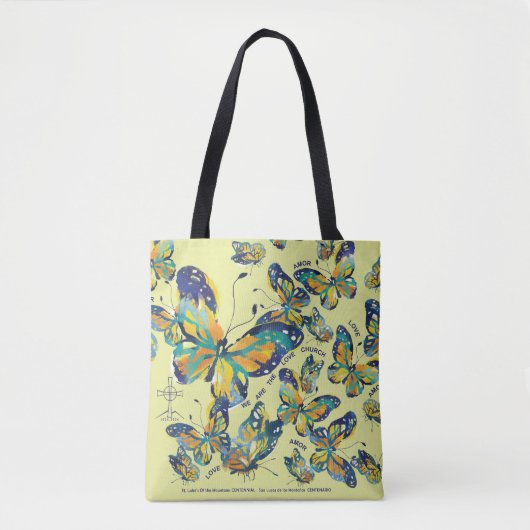 Sac fourre-tout avec Mariposas Designs et Love (Devant)