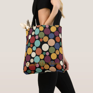 Sac fourre-tout avec message personnalisé et cercl