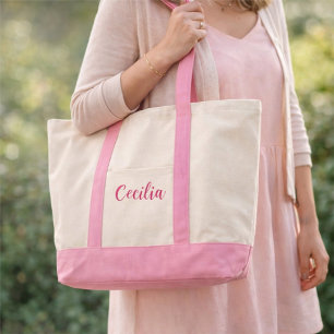 sac fourre-tout avec nom, sac-cadeau pour demoisel