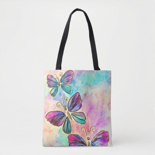 Sac fourre-tout avec papillons (Devant)