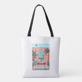 sac fourre-tout avec peinture marakech marocaine (Dos)