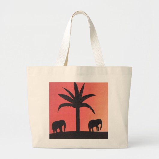 Sac fourre-tout avec scène d'éléphant (Devant)
