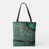Sac fourre-tout avec texte 3D Agate Glitter Ocean  (Dos)