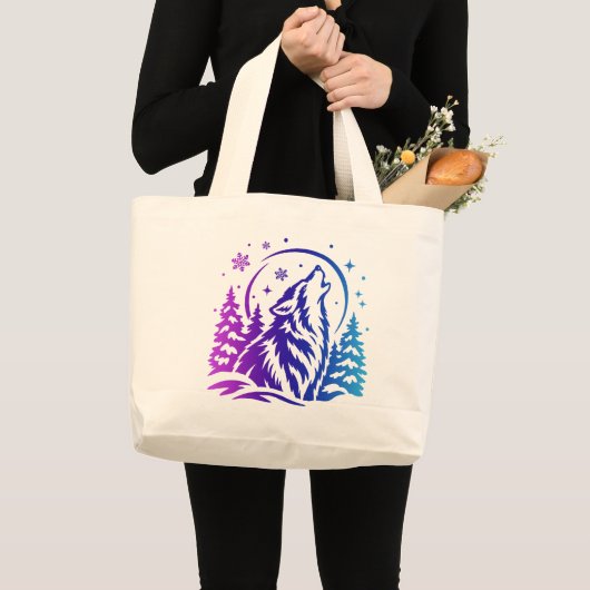 Sac fourre-tout avec un loup (Devant (produit))