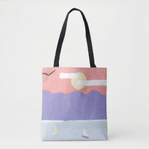 Sac fourre-tout avec vue sur la montagne et l'océa