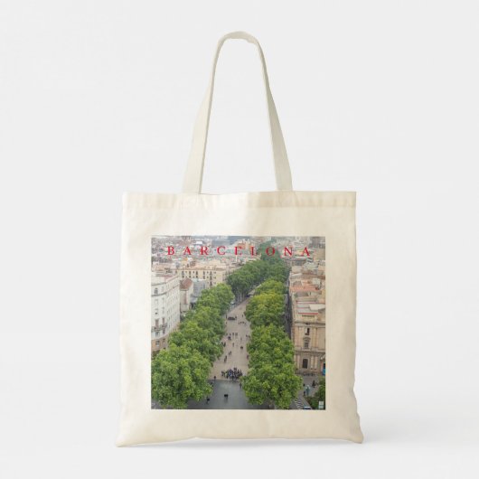 Sac fourre-tout avec vue sur la Rambla de Barcelon (Dos)