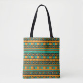 Sac fourre-tout Aztèque d'ethnie verte (Devant)