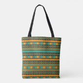 Sac fourre-tout Aztèque d'ethnie verte (Dos)