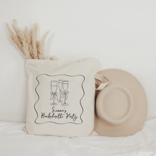 Sac fourre-tout Bachelorette personnalisé Bow en r