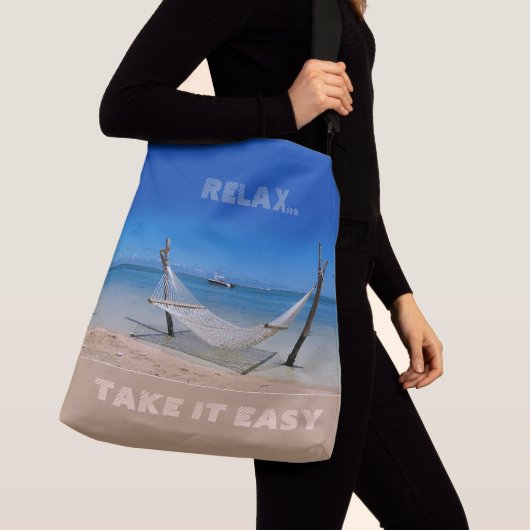 Sac fourre-tout Beach Hammock (personnalisable) (De près)