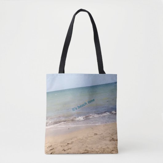 Sac fourre-tout Beach Vibes - "It's Beach Time" &  (Devant)