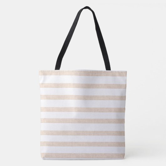 Sac fourre-tout Beige et blanc (Devant)