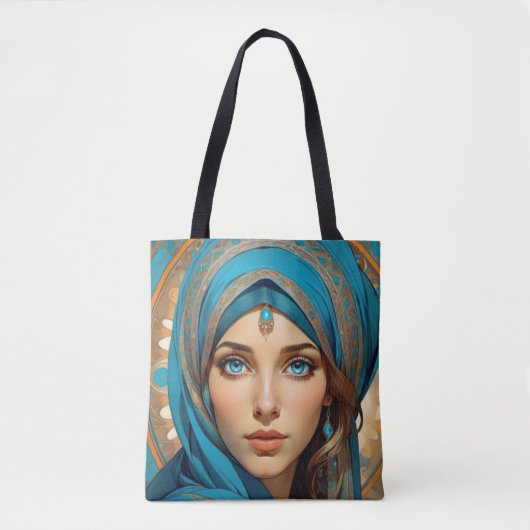 Sac fourre-tout Belles femmes avec des yeux bleus (Devant)