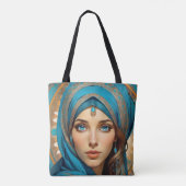 Sac fourre-tout Belles femmes avec des yeux bleus (Dos)