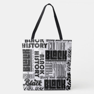 Sac fourre-tout bicolore histoire des Noirs blanc
