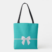 Sac fourre-tout Big White Bow and Pearls | Inspira (Dos)