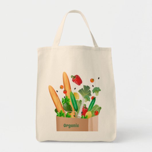 Sac fourre-tout bio avec une délicieuse illustrati (Devant)