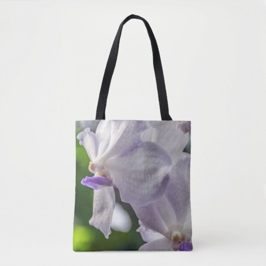 Sac fourre-tout blanc à orchidées (Devant)