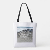 Sac fourre-tout Blanc - Deux Coeurs Dans Le Sable (Dos)