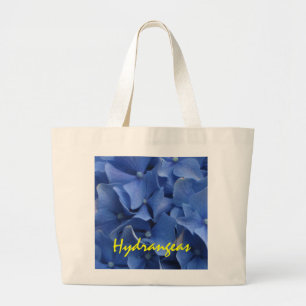 Sac fourre - tout bleu à hortensias