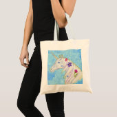 Sac fourre-tout bleu à licorne (Devant (produit))