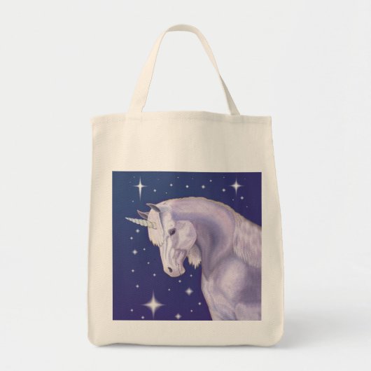 Sac fourre-tout bleu à licorne (Devant)