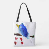 Sac fourre-tout bleu à oiseau (Dos)