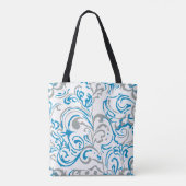 Sac fourre-tout bleu abstrait (Dos)