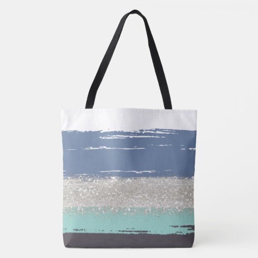 Sac fourre-tout bleu aquarelle (Devant)