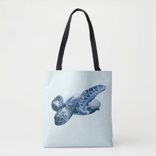 Sac fourre-tout bleu de la tortue de mer (Devant)