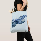 Sac fourre-tout bleu de la tortue de mer (De près)